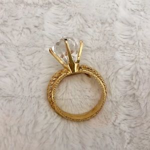 Large Vintage Retro Diamond Ring Brooch